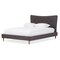 Baxton Studio Hannah Mid-Century Modern Dark Grey King Size Platform Bed 125-7009 - alternate 1